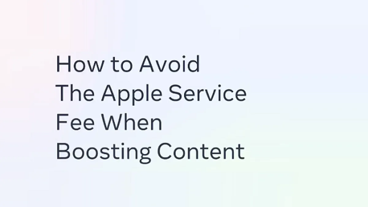 Meta tips on how to avoid Apple fees