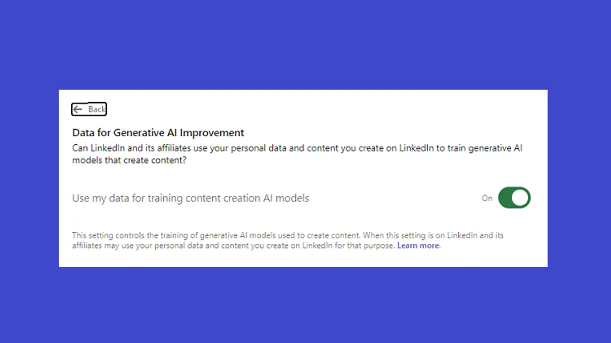 LinkedIn AI training