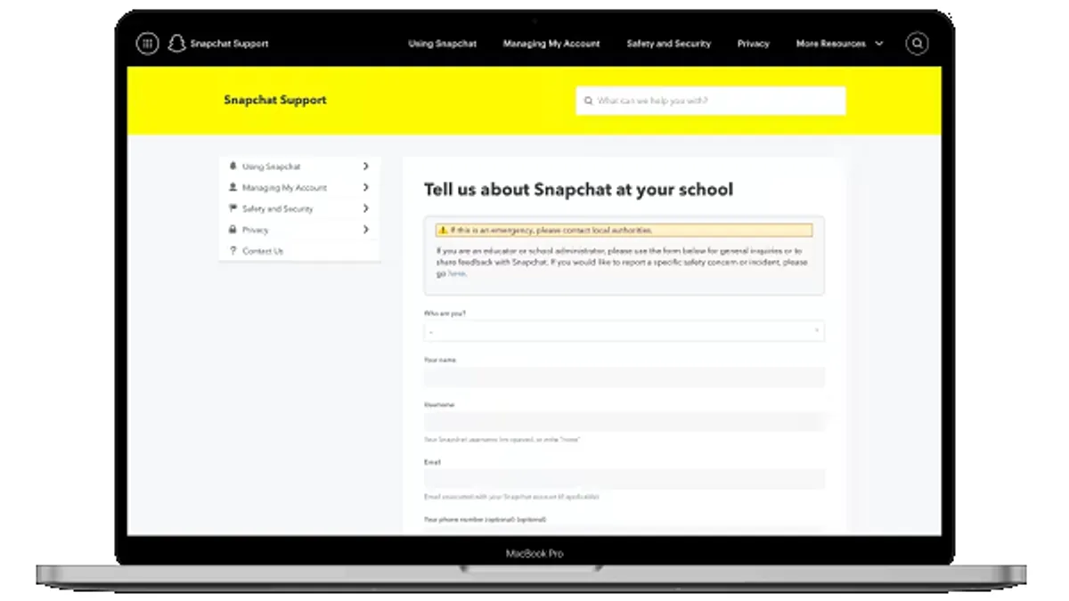 Snapchat educator resources